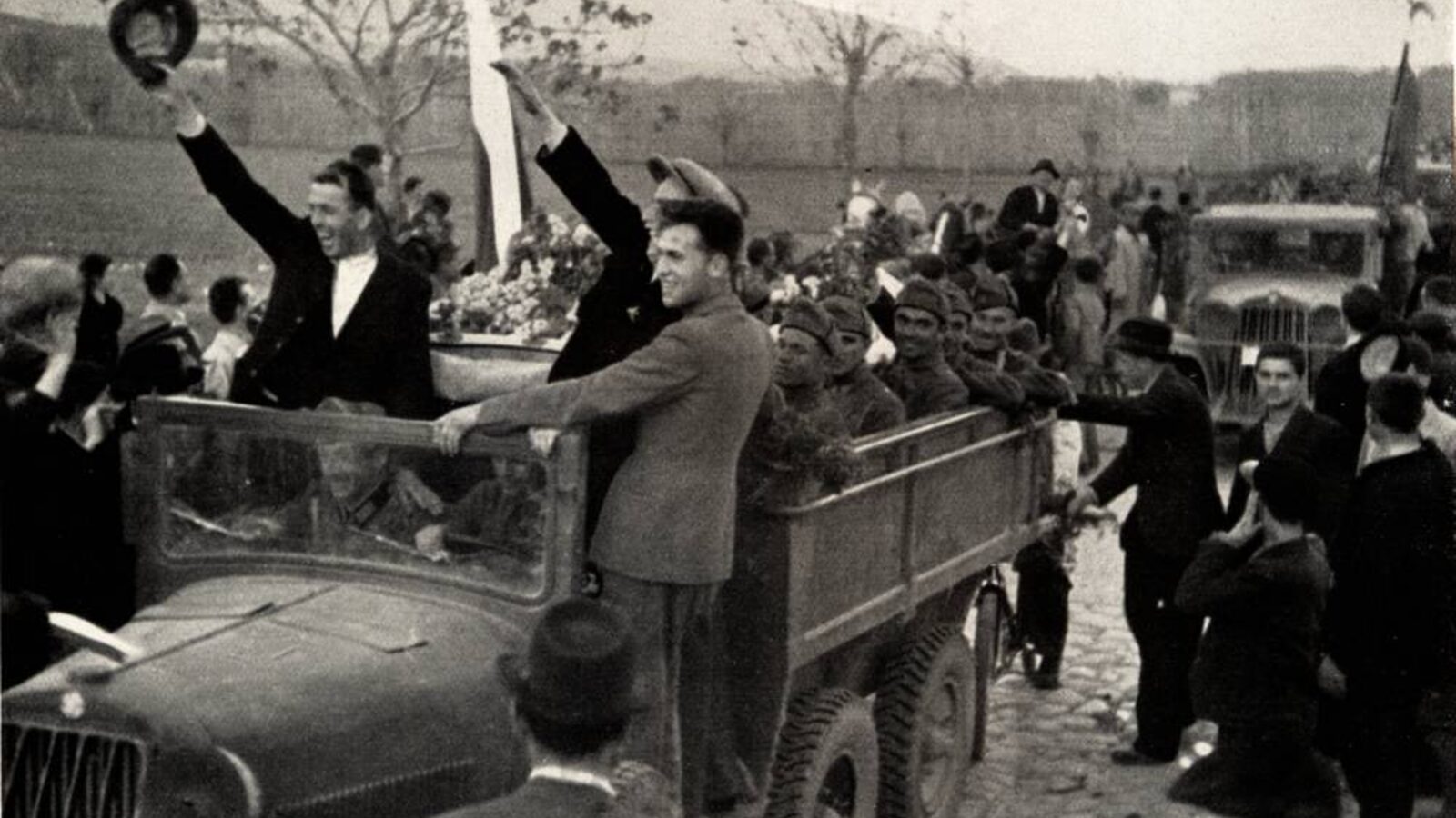 Bulgarian Army troops during the April 1941 invasion of Vardar Macedonia in southern Yugoslavia