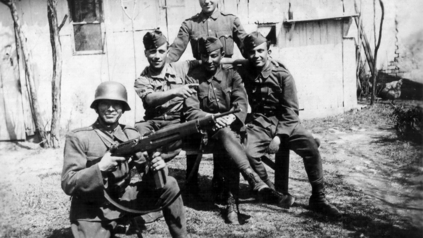 Hungarian soldiers in the Carpathian Mountains during World War II, 1944