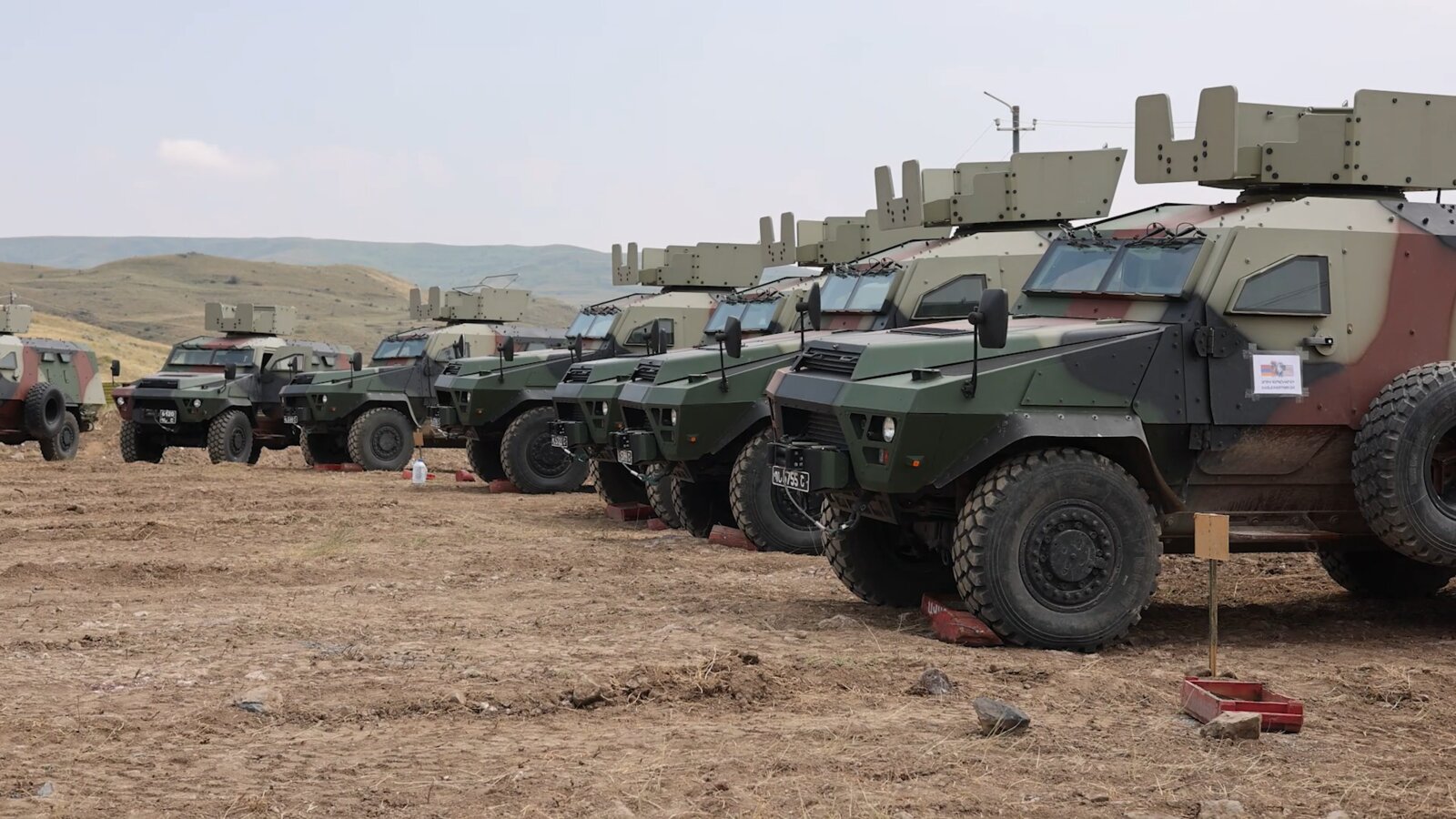 Armenian Bastion armoured personnel carriers during NATO Exercise Eagle Partner 2024, July 2024