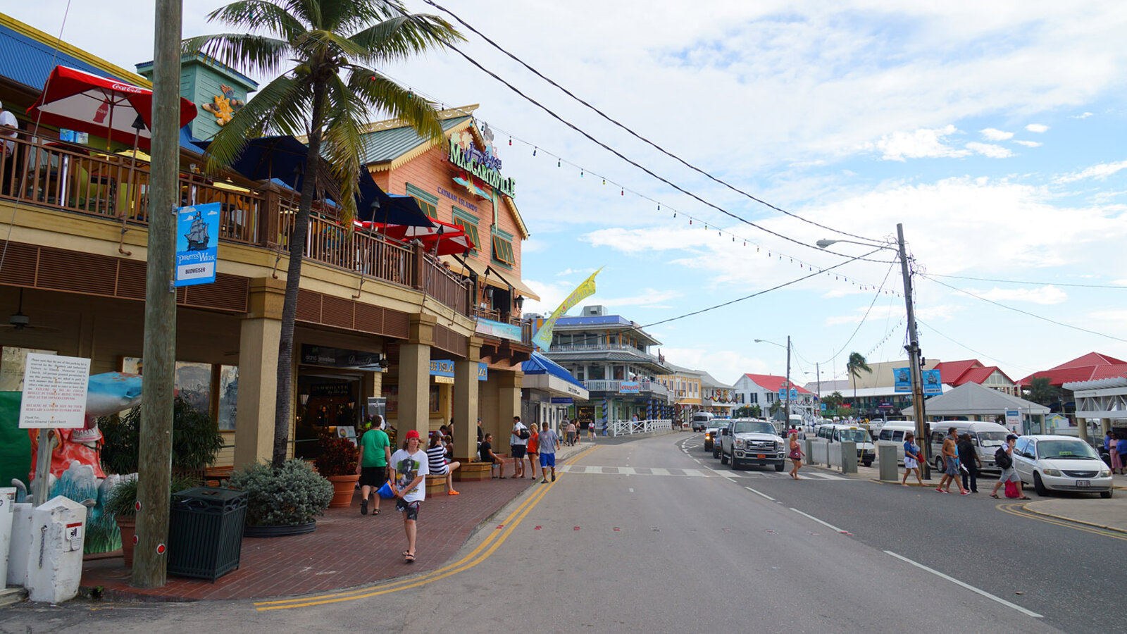 Panoramic view of George Town waterfront, Grand Cayman, December 2011