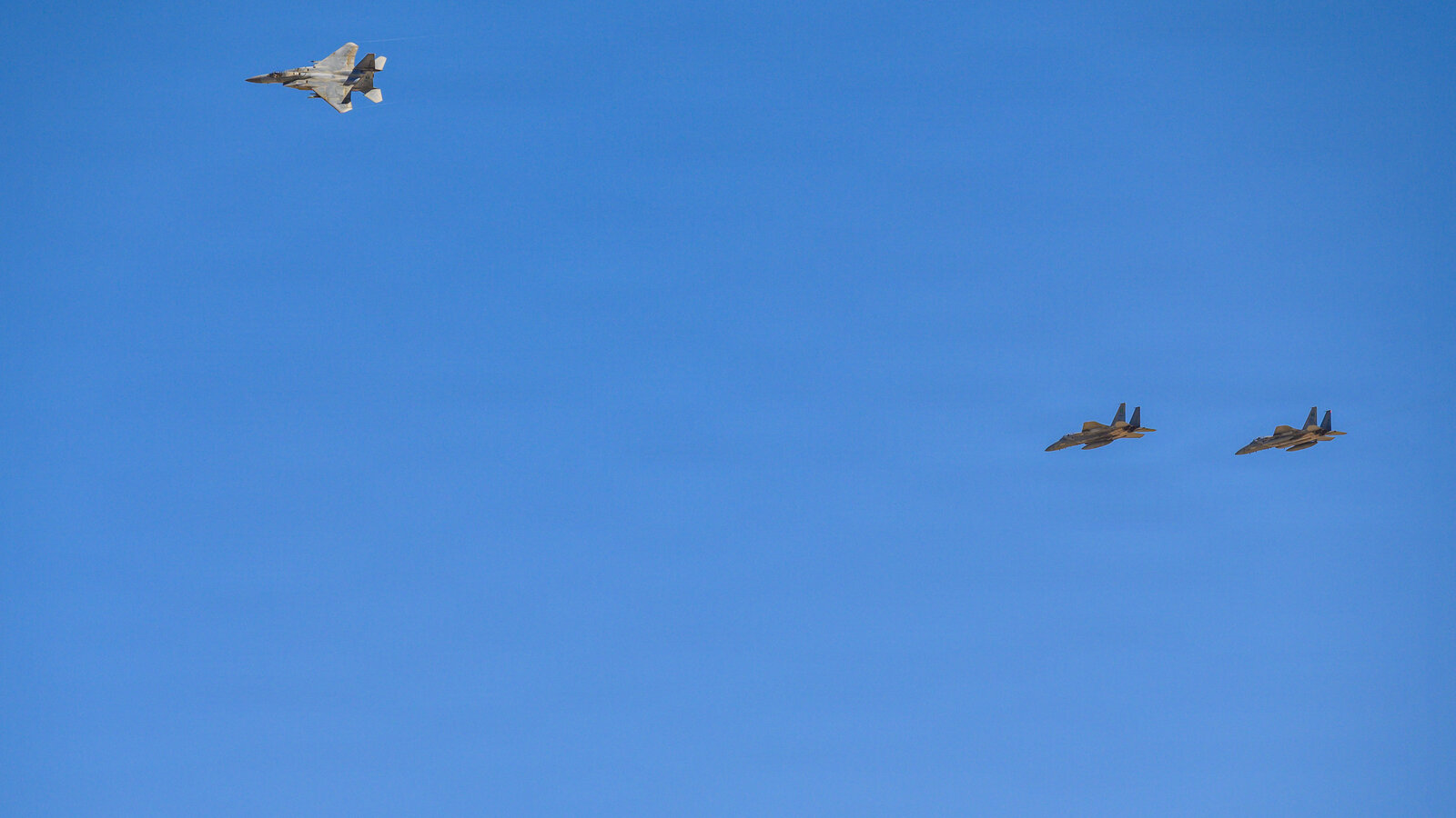 US Air Force and Royal Saudi Air Force F-15 Eagles strengthening interoperability during Exercise Spears of Victory, February 2026