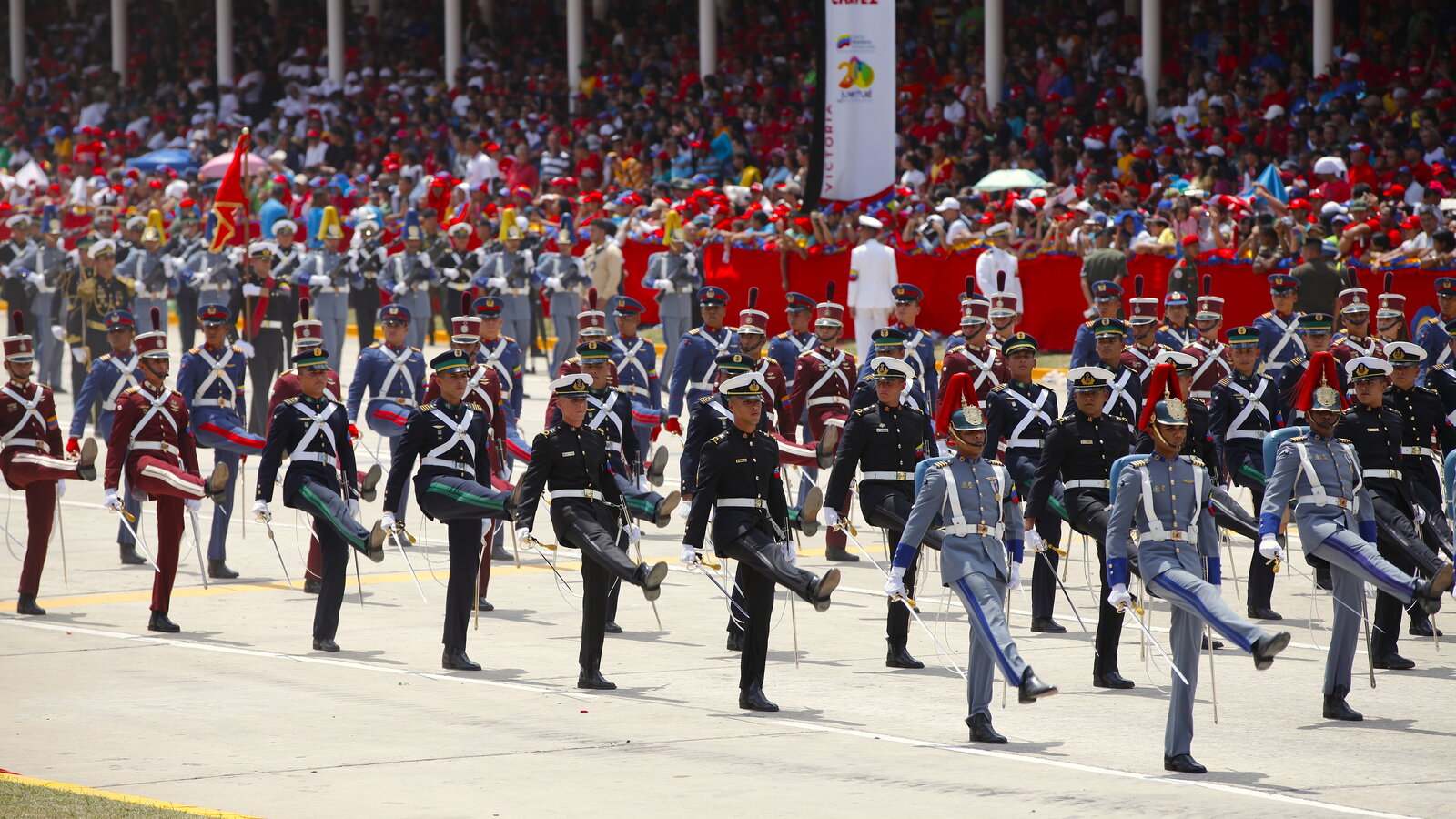 Venezuelan armed forces personnel in formation