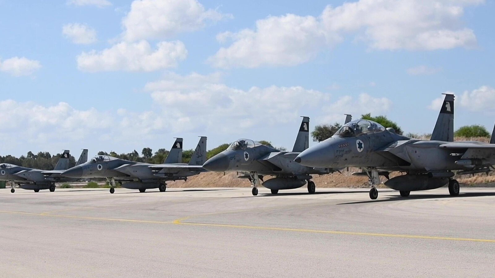Israeli Air Force Squadron 133 fighters during the September 2024 strike package targeting Houthi-controlled military facilities in Yemen